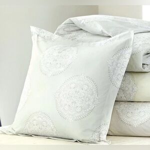 3 Ballard Designs Medallion Euro Shams Spa Green - NIP